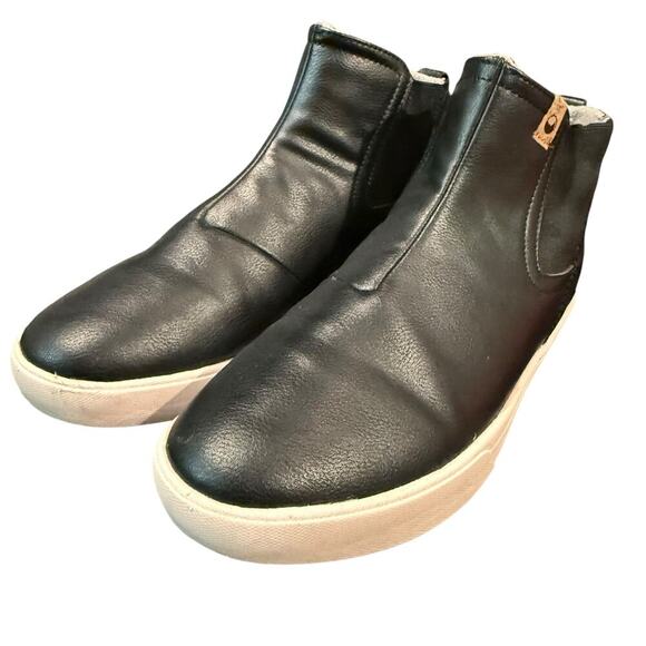 SAOLO Yamba slip on Chelsea sneaker vegan leather corkbed sole black - Picture 9 of 10